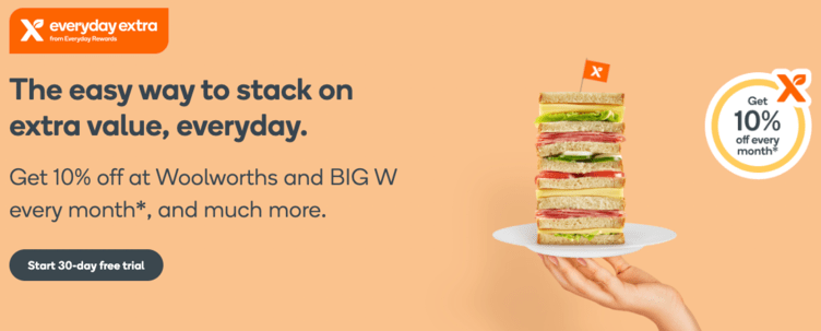 Woolworths Everyday Extra subscription advert